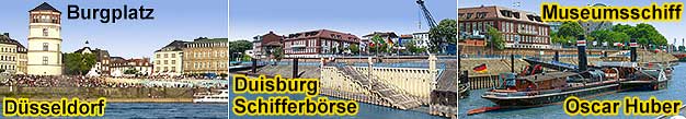 Tagesfahrt auf dem Rhein von Dsseldorf nach Duisburg mit Lunchbuffet an Bord sowie Hafenrundfahrt in Duisburg