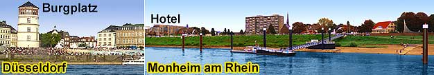 Tagesfahrt auf dem Rhein von Dsseldorf nach Monheim mit Lunchbuffet an Bord, Stadtfhrung und Gastronomie-Gutschein